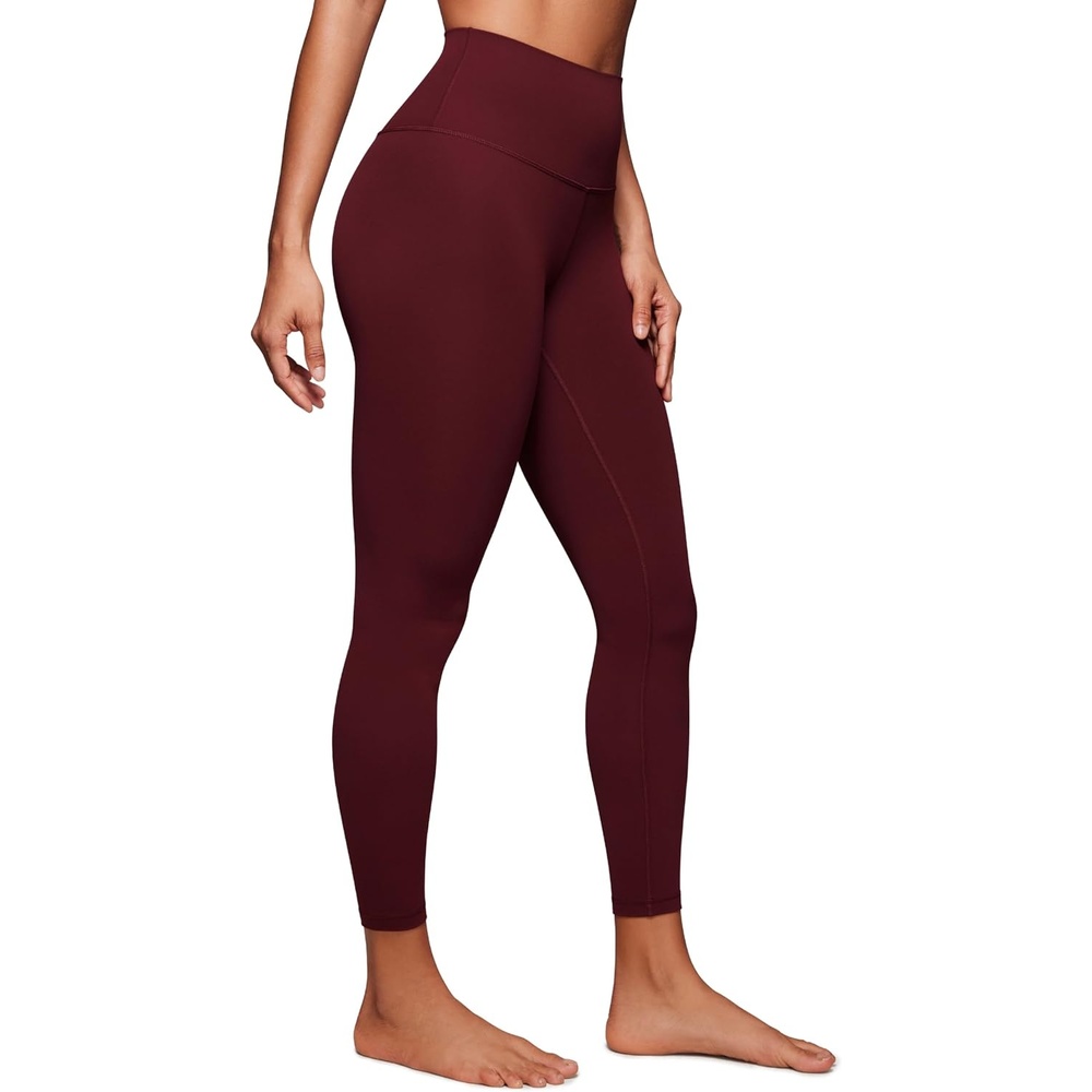 image:imageCRZ YOGA Butterluxe Yoga Leggings 25 High Waisted Buttery Soft Womens Workout Lounge PantsRed Merlot