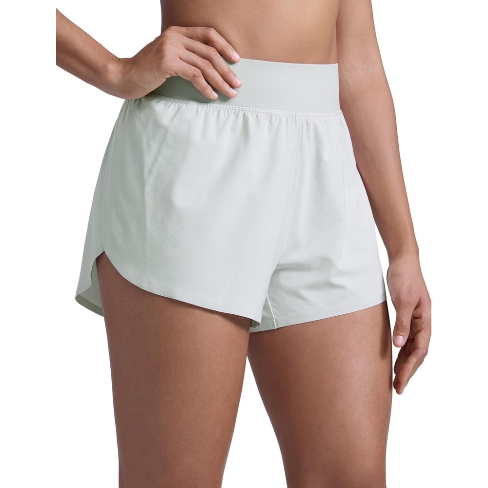 image:imageCRZ YOGA High Waisted Split Running Shorts for Women 3 Comfy Mesh Liner for Workout Athletic Gym Track Quick DryOcean Air