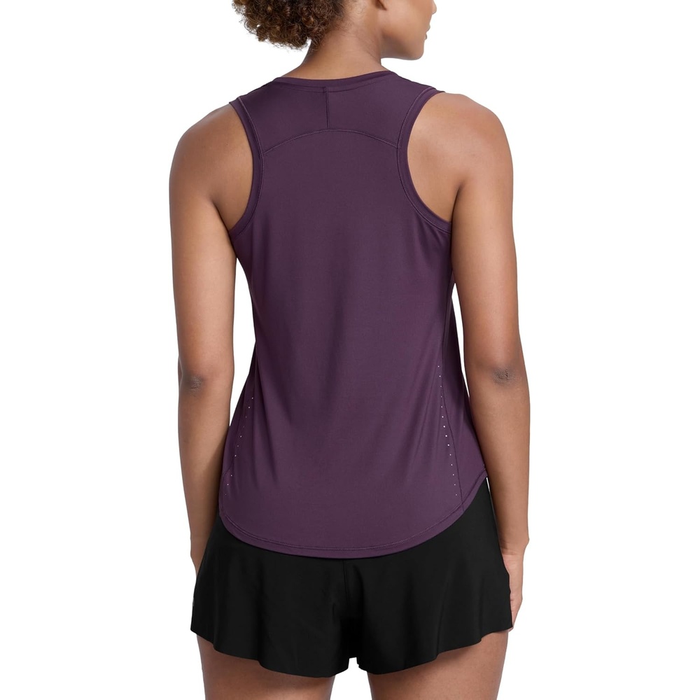 image:imageCRZ YOGA Lightweight Workout Tank Tops for Women Athletic Running Sleeveless Shirts Racerback High Neck TShirtDeep Crocus Violet3