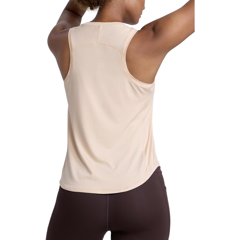 image:imageCRZ YOGA Lightweight Workout Tank Tops for Women Athletic Running Sleeveless Shirts Racerback High Neck TShirtWhite Opal