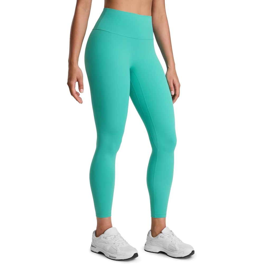 image:imageCRZ YOGA SculptAir No Front Seam Yoga Leggings 25 High Waisted Womens Pants Workout Pilates Athletic V Back Buttery SoftAtlantis Green