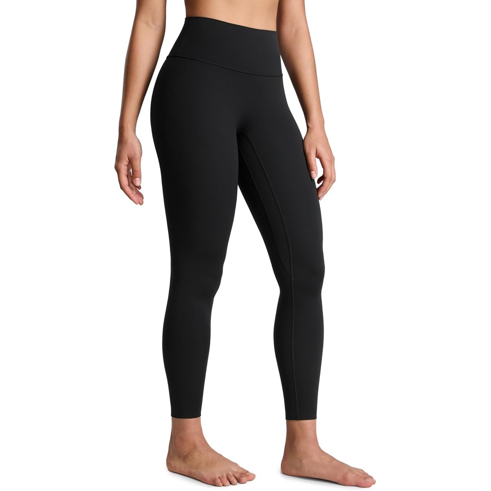 image:imageCRZ YOGA SculptAir No Front Seam Yoga Leggings 25 High Waisted Womens Pants Workout Pilates Athletic V Back Buttery SoftBlack