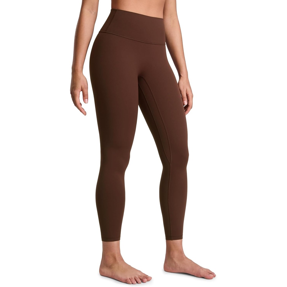 image:imageCRZ YOGA SculptAir No Front Seam Yoga Leggings 25 High Waisted Womens Pants Workout Pilates Athletic V Back Buttery SoftLava Brown