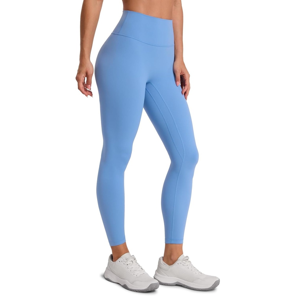 image:imageCRZ YOGA SculptAir No Front Seam Yoga Leggings 25 High Waisted Womens Pants Workout Pilates Athletic V Back Buttery SoftParty Blue