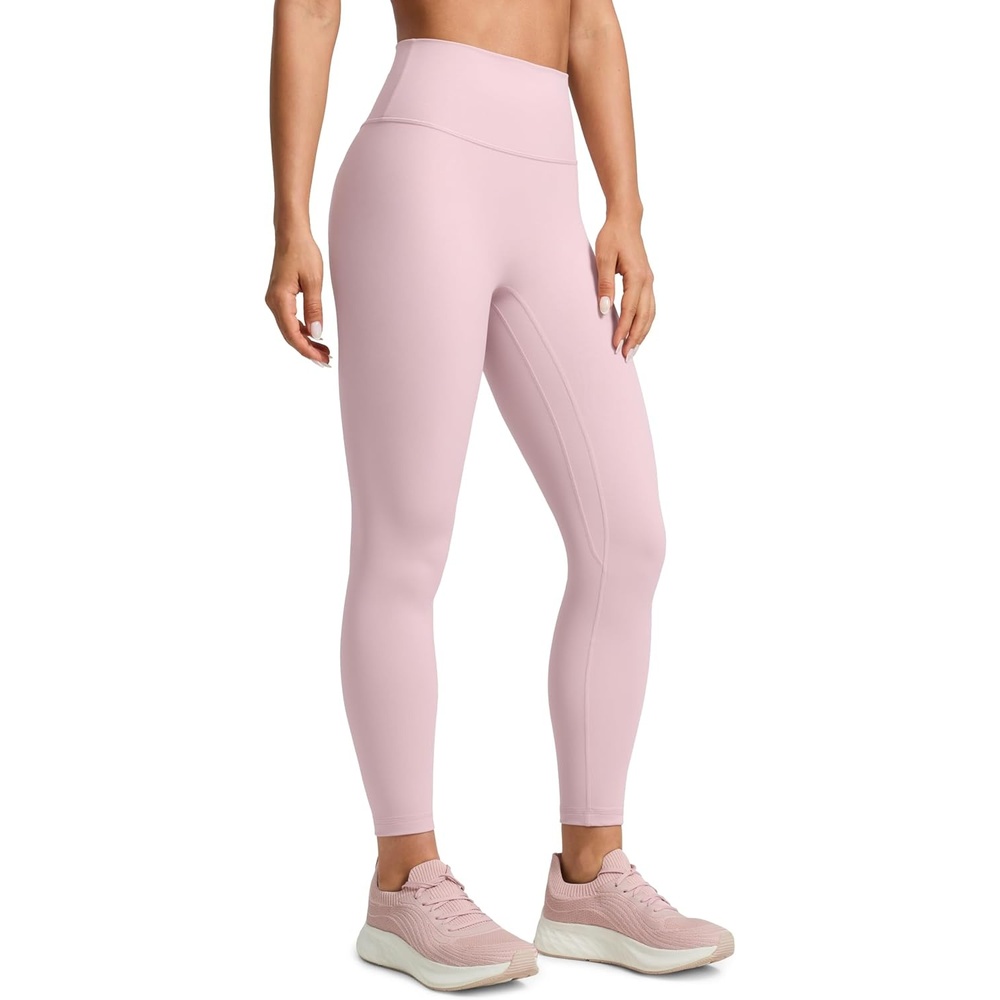image:imageCRZ YOGA SculptAir No Front Seam Yoga Leggings 25 High Waisted Womens Pants Workout Pilates Athletic V Back Buttery SoftPink Haze