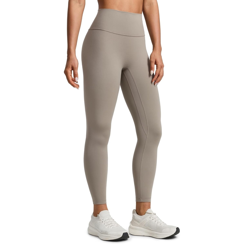 image:imageCRZ YOGA SculptAir No Front Seam Yoga Leggings 25 High Waisted Womens Pants Workout Pilates Athletic V Back Buttery SoftWarm Ash Grey