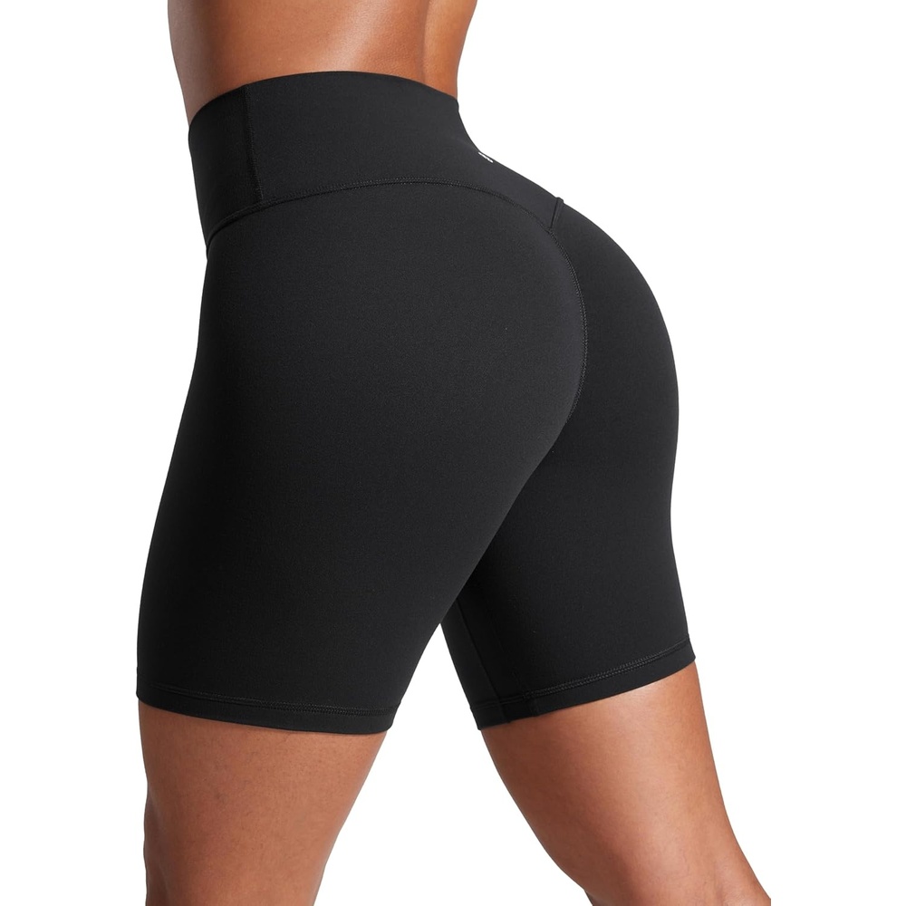 image:imageCRZ YOGA Secretsculpt Butterlift Biker Shorts 6 No Front Seam High Waist Womens Workout Gym Booty Scrunch ButtBlack