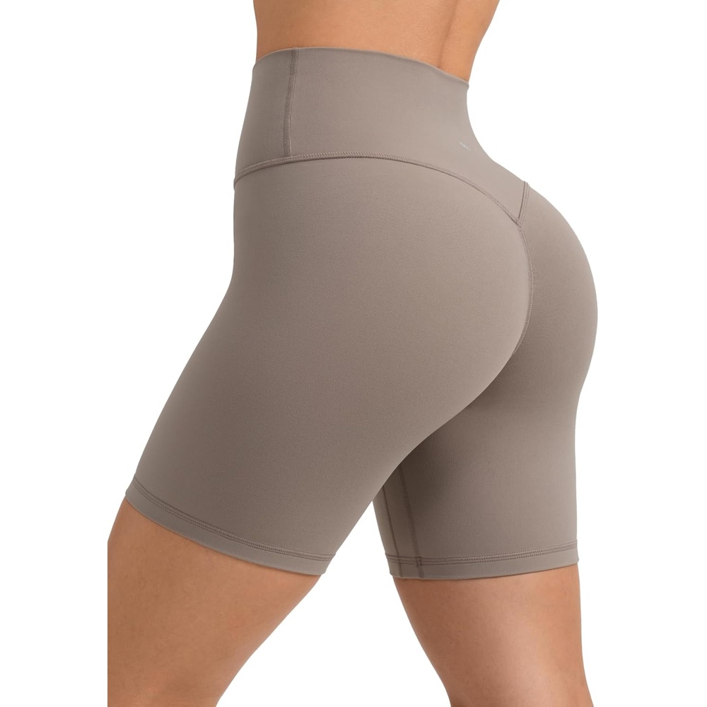 image:imageCRZ YOGA Secretsculpt Butterlift Biker Shorts 6 No Front Seam High Waist Womens Workout Gym Booty Scrunch ButtCreamy Latte