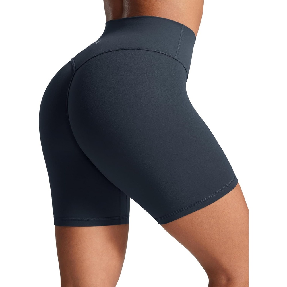 image:imageCRZ YOGA Secretsculpt Butterlift Biker Shorts 6 No Front Seam High Waist Womens Workout Gym Booty Scrunch ButtTrue Navy