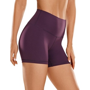 CRZ YOGA Butterluxe Biker Shorts 4” – High Waisted Booty Workout Volleyball Yoga Womens Spandex(Deep Purple)