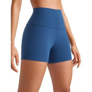 CRZ YOGA Butterluxe Biker Shorts 4” – High Waisted Booty Workout Volleyball Yoga Womens Spandex(French Navy)