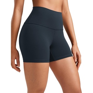 CRZ YOGA Butterluxe Biker Shorts 4” – High Waisted Booty Workout Volleyball Yoga Womens Spandex(True Navy)
