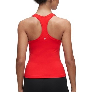 CRZ YOGA Butterluxe Racerback Tank Tops for Women – Yoga Workout Casual Gym Athletic Camisole Tight Sleeveless Shirts(Deep Red)