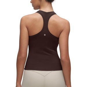 CRZ YOGA Butterluxe Racerback Tank Tops for Women – Yoga Workout Casual Gym Athletic Camisole Tight Sleeveless Shirts(Hot Fudge Brown)