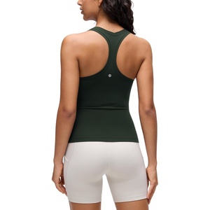CRZ YOGA Butterluxe Racerback Tank Tops for Women – Yoga Workout Casual Gym Athletic Camisole Tight Sleeveless Shirts(Legend Green)