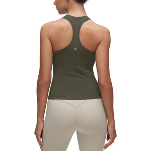 CRZ YOGA Butterluxe Racerback Tank Tops for Women – Yoga Workout Casual Gym Athletic Camisole Tight Sleeveless Shirts(Light Army Green)