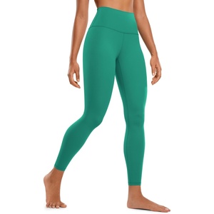CRZ YOGA Butterluxe Yoga Leggings 25″ – High Waisted Buttery Soft Womens Workout Lounge Pants(Cascadia Green)