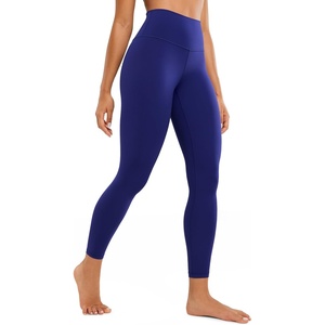 CRZ YOGA Butterluxe Yoga Leggings 25″ – High Waisted Buttery Soft Womens Workout Lounge Pants(Larkspur Blue)