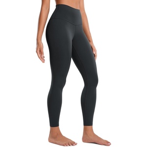 CRZ YOGA Butterluxe Yoga Leggings 25″ – High Waisted Buttery Soft Womens Workout Lounge Pants(Melanite)