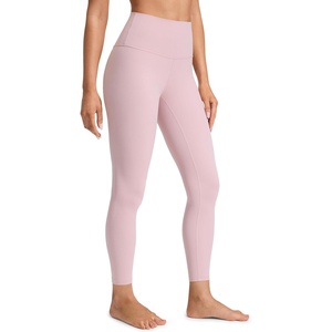 CRZ YOGA Butterluxe Yoga Leggings 25″ – High Waisted Buttery Soft Womens Workout Lounge Pants(Pink Haze)
