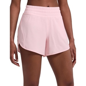 CRZ YOGA Dolphin Athletic Shorts for Women 5″ – Mid Waisted Quick Dry for Running Workout Gym Track with Zip Pocket(Strawberry Pink)