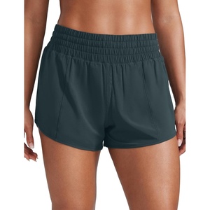 CRZ YOGA High Waisted Running Shorts for Women 2.5″ – Mesh Liner Quick Dry for Workout Sport Athletic with Zipper Pocket(Melanite)