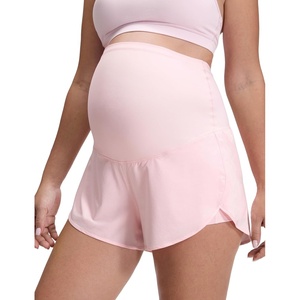CRZ YOGA Lightweight Maternity Dolphin Workout Shorts 3” – Soft Athletic Running Casual Womens Pregnancy with Liner Pockets(Strawberry Pink)