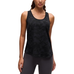 CRZ YOGA Pima Cotton Racerback Tank Tops for Women – Workout Athletic Casual Soft Scoop Neck Sleeveless Shirts(Tie Dye Smoke Ink)