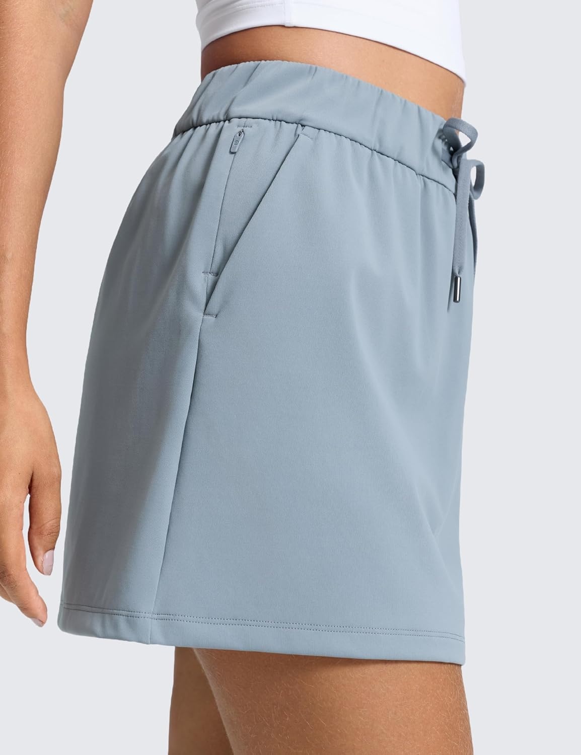 image:imageCRZ YOGA 4Way Stretch A Line Skirts for Women High Waitsted Mini Lined Tennis Work Drawstring Skort with PocketsBelgian Blue