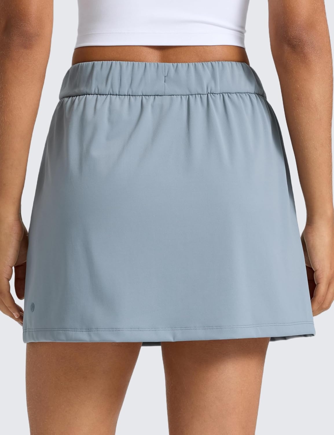 image:imageCRZ YOGA 4Way Stretch A Line Skirts for Women High Waitsted Mini Lined Tennis Work Drawstring Skort with PocketsBelgian Blue
