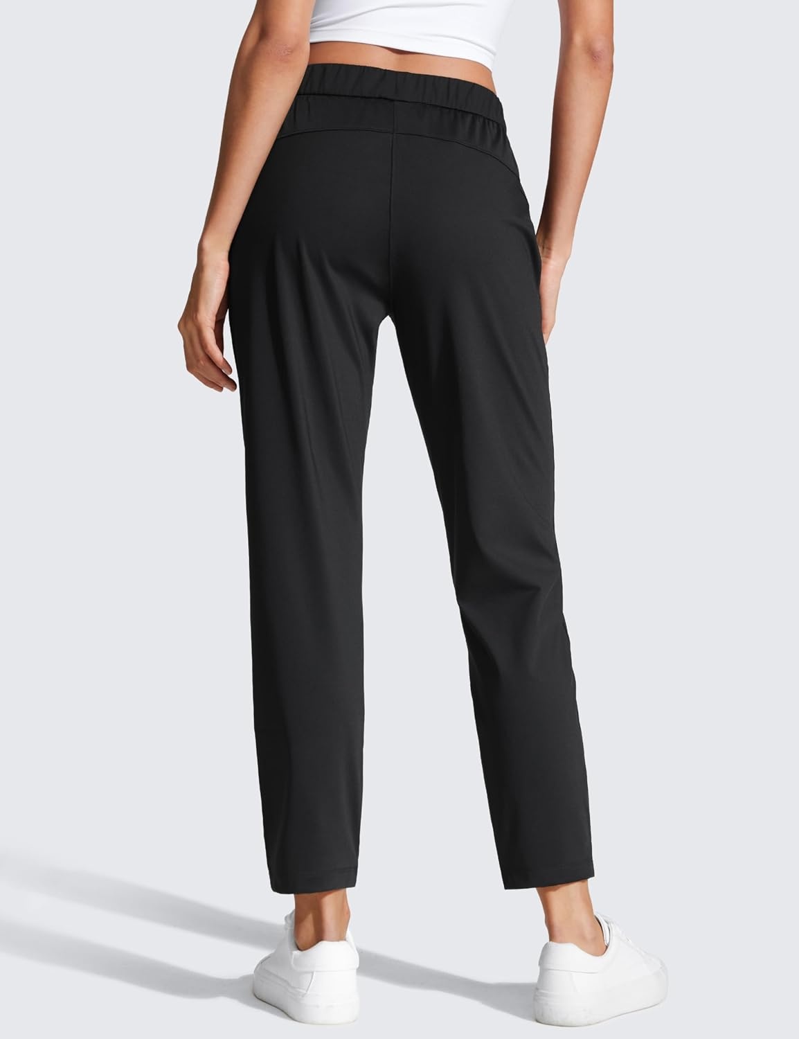 image:imageCRZ YOGA 4Way Stretch Ankle Golf Pants for Women 27 Casual Dress Work 78 Sweatpants with PocketsBlack