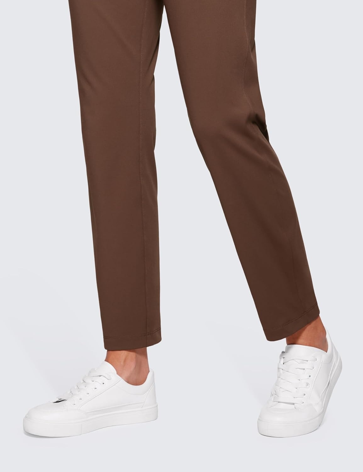 image:imageCRZ YOGA 4Way Stretch Ankle Golf Pants for Women 27 Casual Dress Work 78 Sweatpants with PocketsCoffee Brown