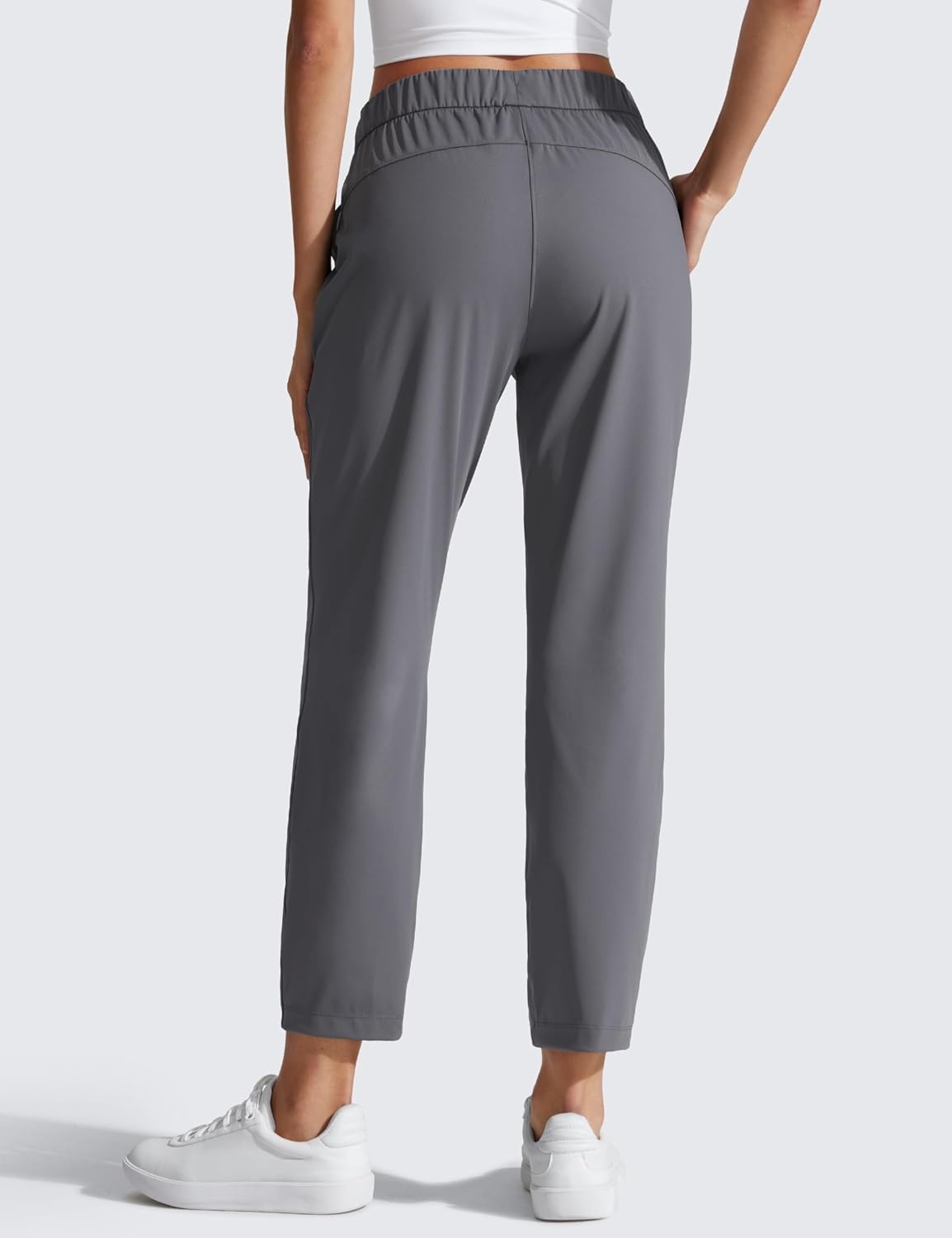 image:imageCRZ YOGA 4Way Stretch Ankle Golf Pants for Women 27 Casual Dress Work 78 Sweatpants with PocketsDark Carbon