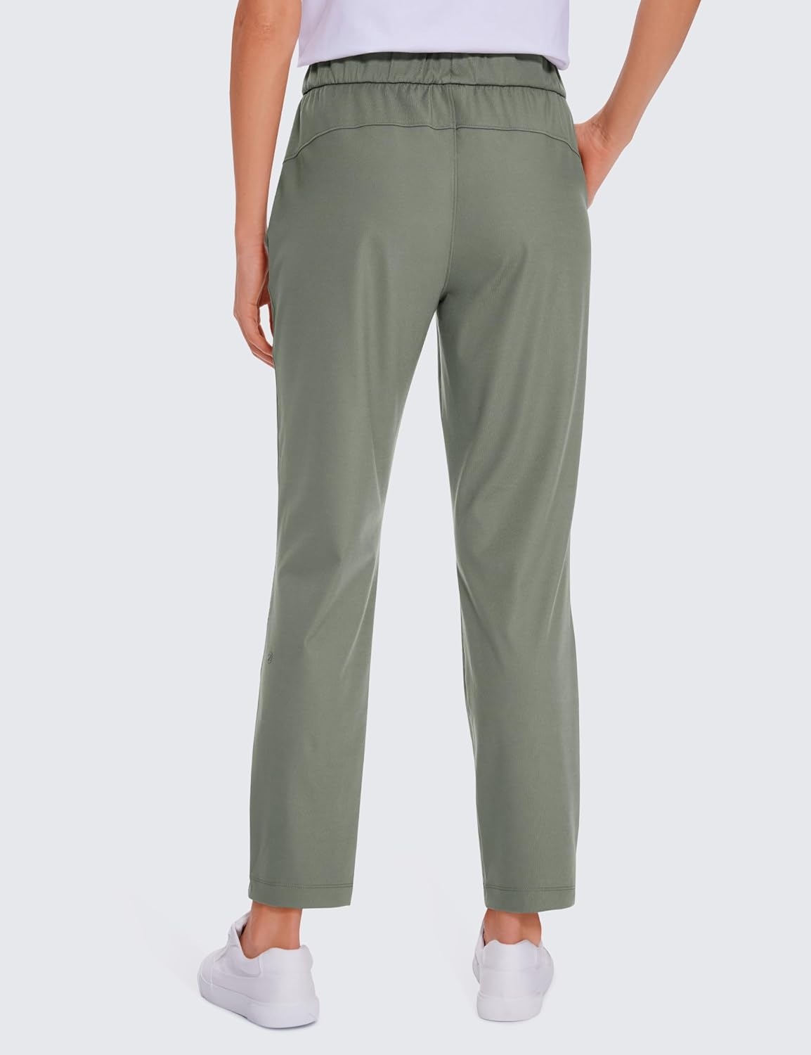 image:imageCRZ YOGA 4Way Stretch Ankle Golf Pants for Women 27 Casual Dress Work 78 Sweatpants with PocketsGrey Sage
