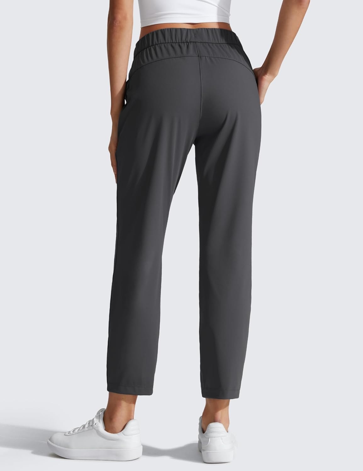 image:imageCRZ YOGA 4Way Stretch Ankle Golf Pants for Women 27 Casual Dress Work 78 Sweatpants with PocketsInk Gray
