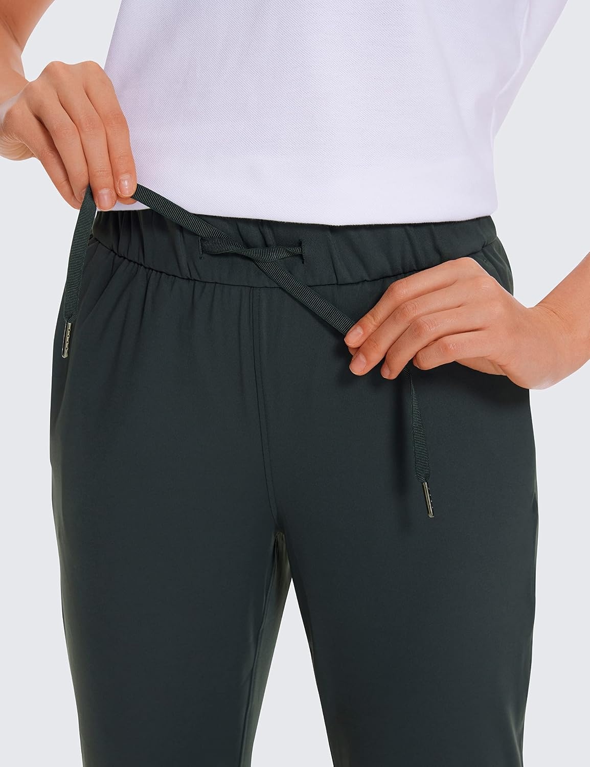 image:imageCRZ YOGA 4Way Stretch Ankle Golf Pants for Women 27 Casual Dress Work 78 Sweatpants with PocketsMelanite