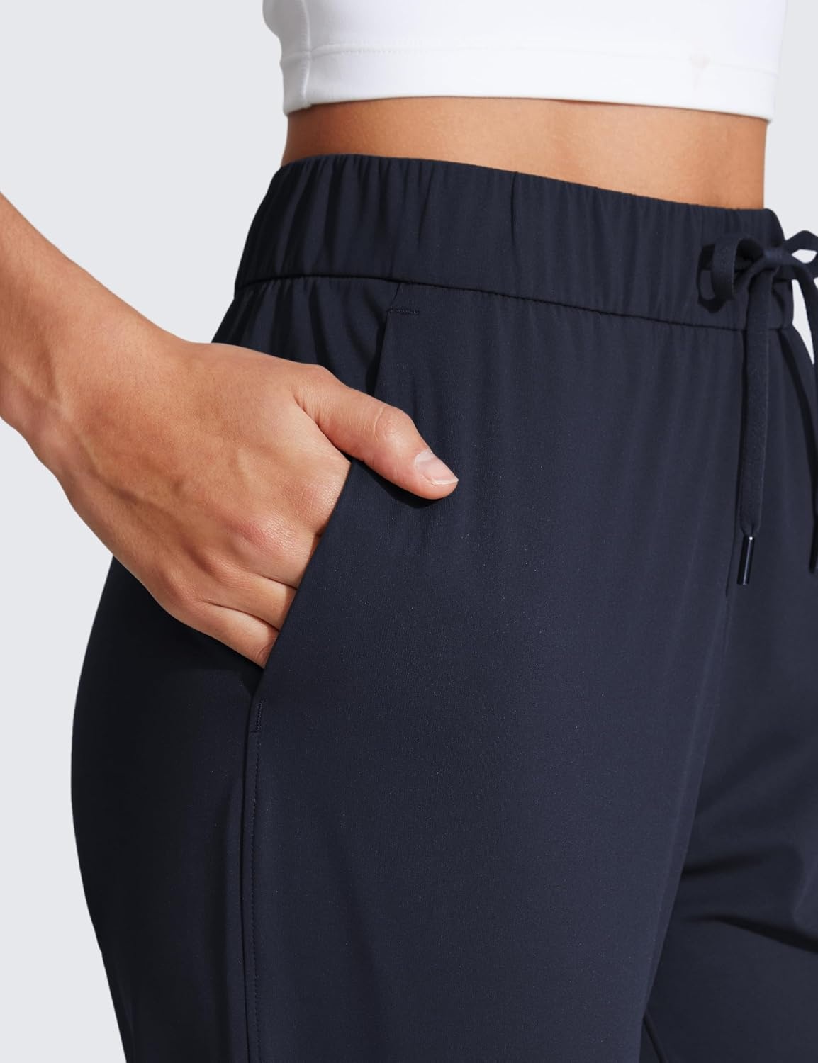 image:imageCRZ YOGA 4Way Stretch Ankle Golf Pants for Women 27 Casual Dress Work 78 Sweatpants with PocketsNavy