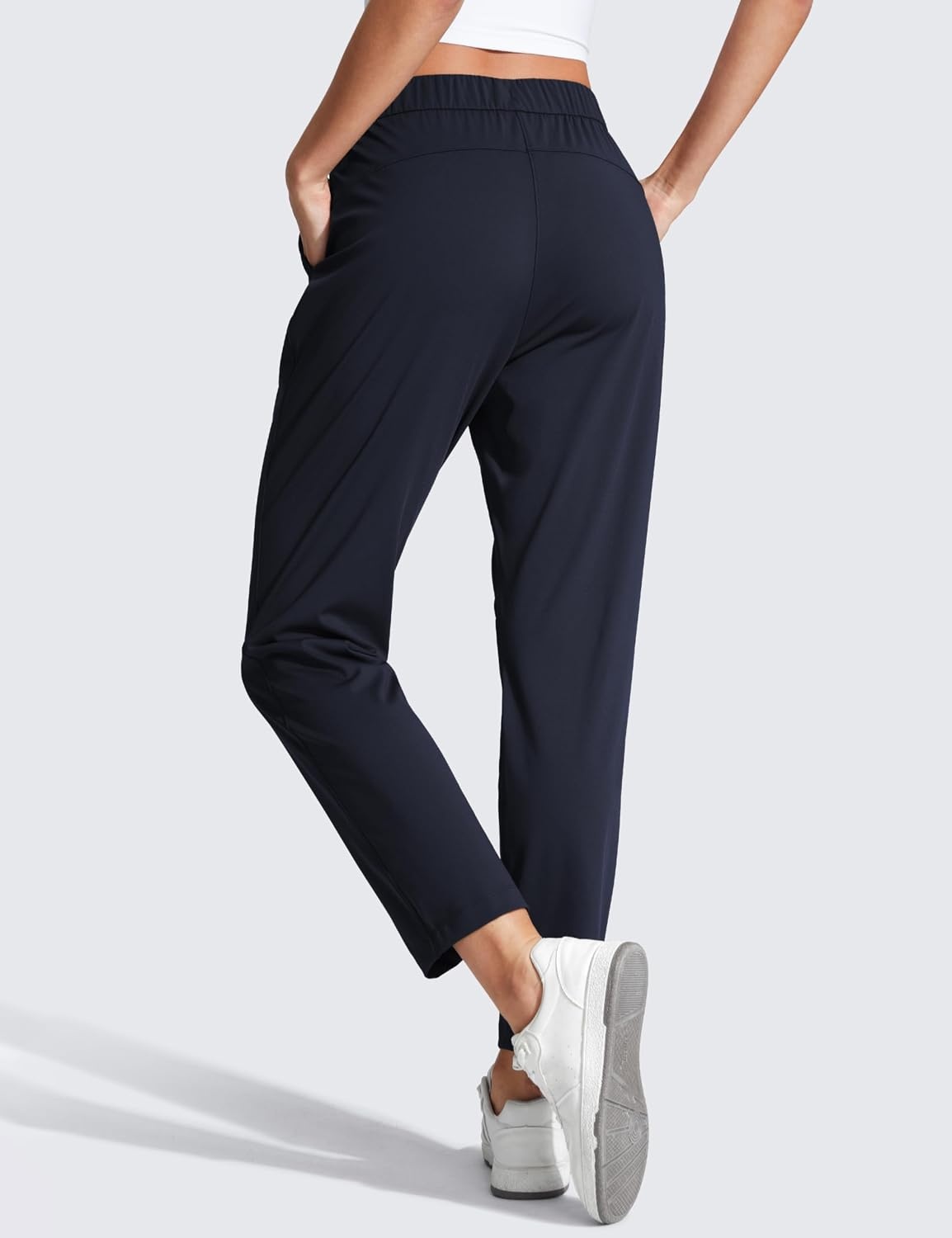 image:imageCRZ YOGA 4Way Stretch Ankle Golf Pants for Women 27 Casual Dress Work 78 Sweatpants with PocketsNavy