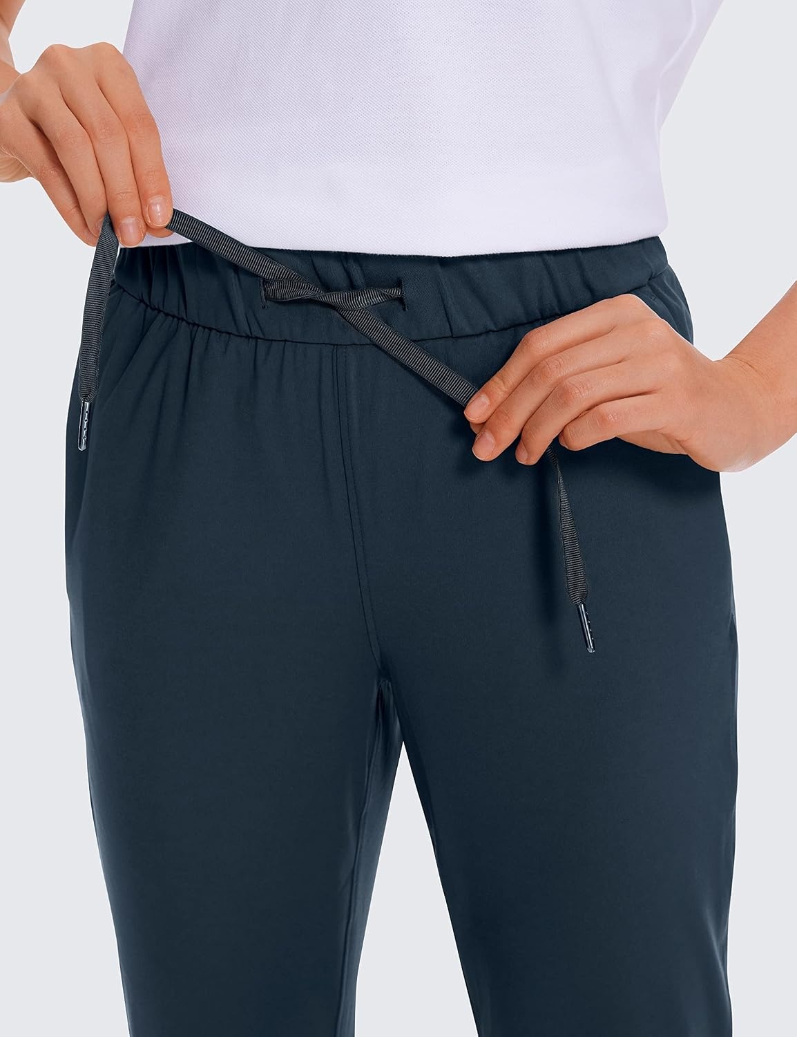 image:imageCRZ YOGA 4Way Stretch Ankle Golf Pants for Women 27 Casual Dress Work 78 Sweatpants with PocketsTrue Navy