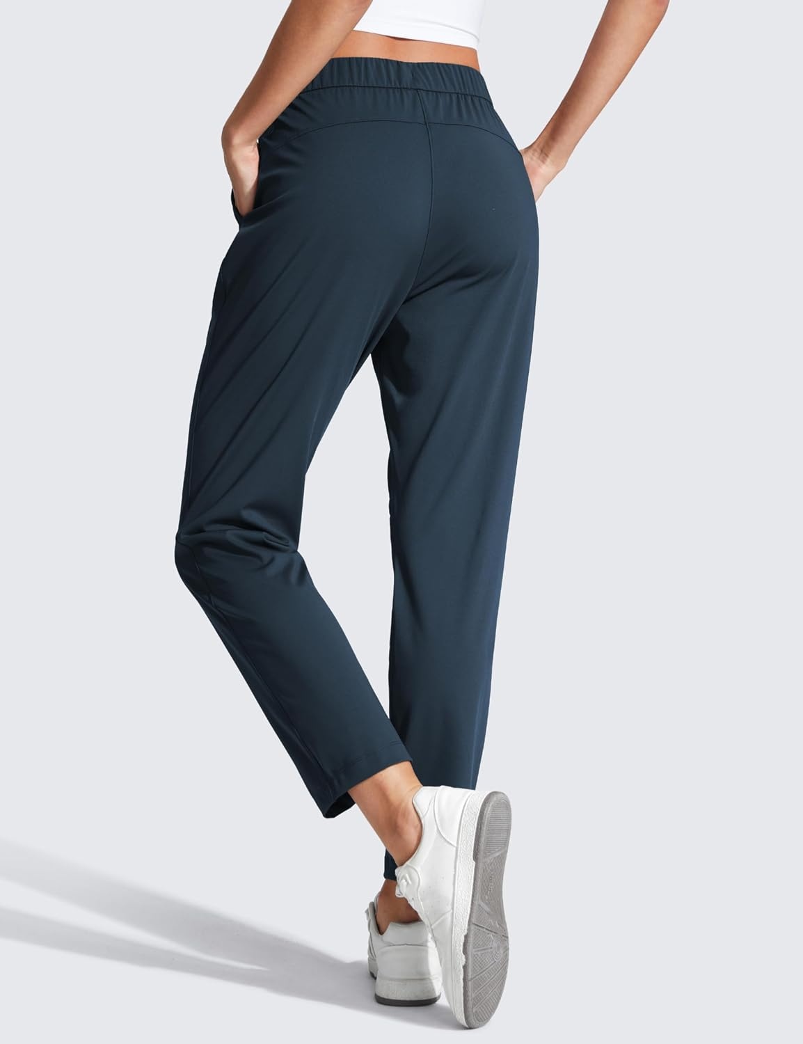 image:imageCRZ YOGA 4Way Stretch Ankle Golf Pants for Women 27 Casual Dress Work 78 Sweatpants with PocketsTrue Navy