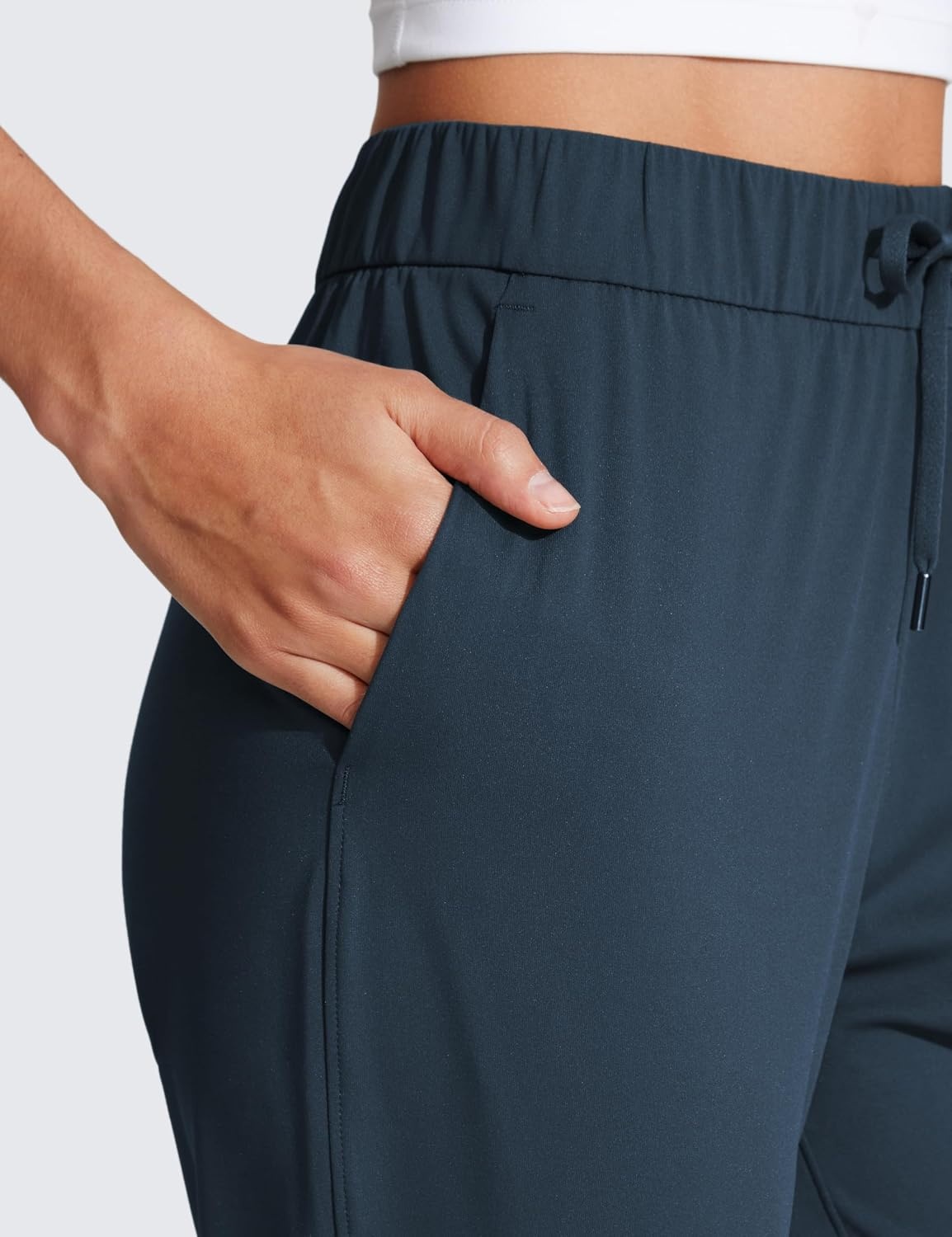 image:imageCRZ YOGA 4Way Stretch Ankle Golf Pants for Women 27 Casual Dress Work 78 Sweatpants with PocketsTrue Navy