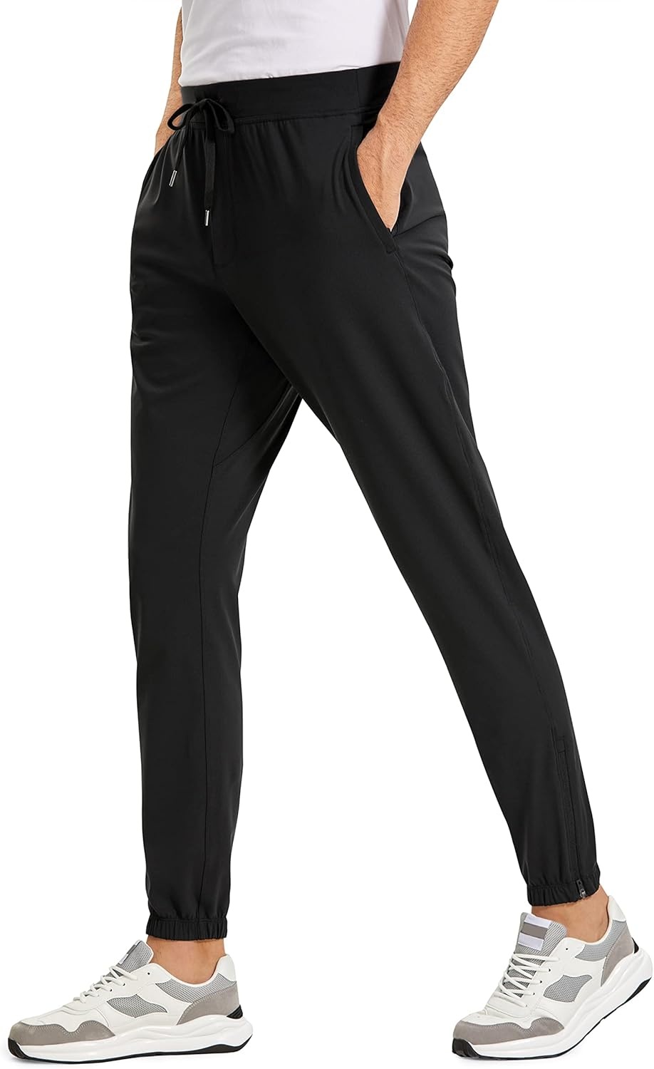 image:imageCRZ YOGA 4Way Stretch Athletic Joggers for Men 3032 Track Golf Gym Workout Hiking Pants with PocketsBlack