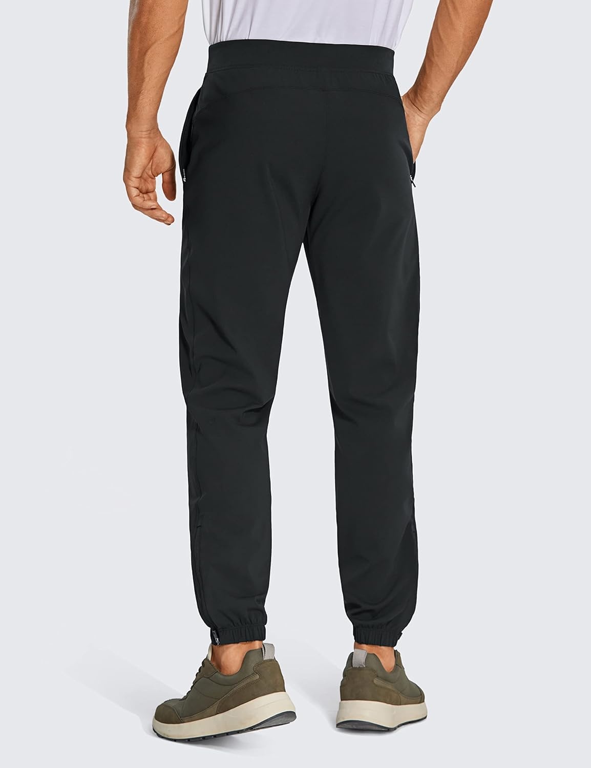 image:imageCRZ YOGA 4Way Stretch Athletic Joggers for Men 3032 Track Golf Gym Workout Hiking Pants with PocketsBlack