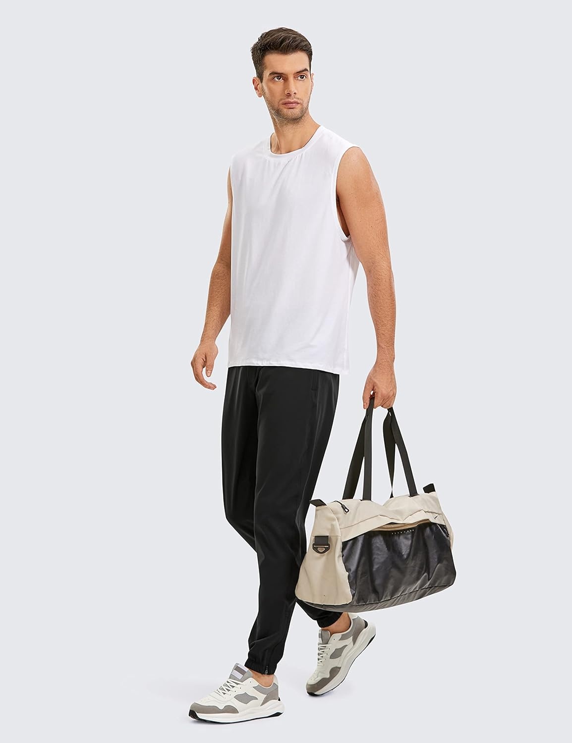 image:imageCRZ YOGA 4Way Stretch Athletic Joggers for Men 3032 Track Golf Gym Workout Hiking Pants with PocketsBlack