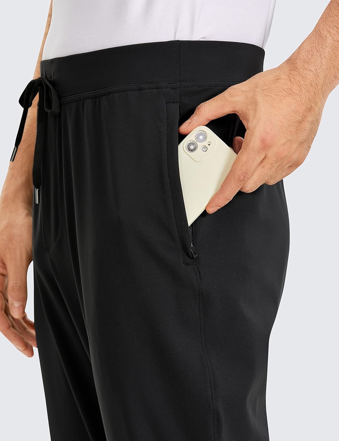 image:imageCRZ YOGA 4Way Stretch Athletic Joggers for Men 3032 Track Golf Gym Workout Hiking Pants with PocketsBlack