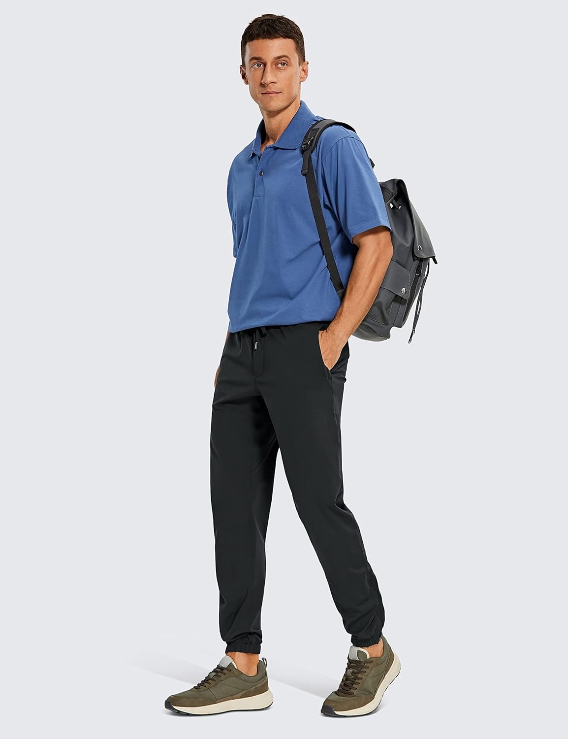 image:imageCRZ YOGA 4Way Stretch Athletic Joggers for Men 3032 Track Golf Gym Workout Hiking Pants with PocketsBlack