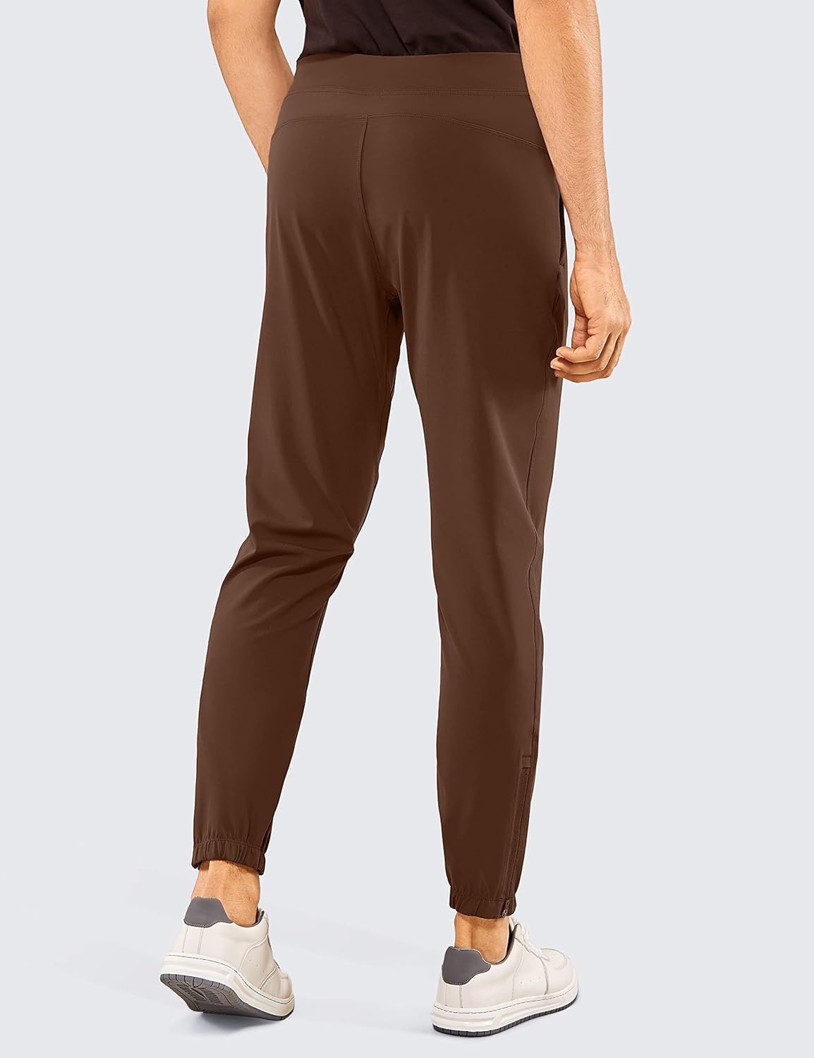image:imageCRZ YOGA 4Way Stretch Athletic Joggers for Men 3032 Track Golf Gym Workout Hiking Pants with PocketsDark Brown