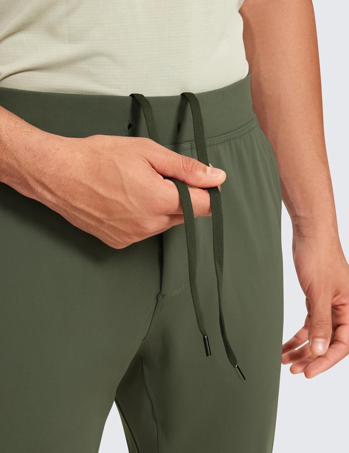 image:imageCRZ YOGA 4Way Stretch Athletic Joggers for Men 3032 Track Golf Gym Workout Hiking Pants with PocketsDark Olive