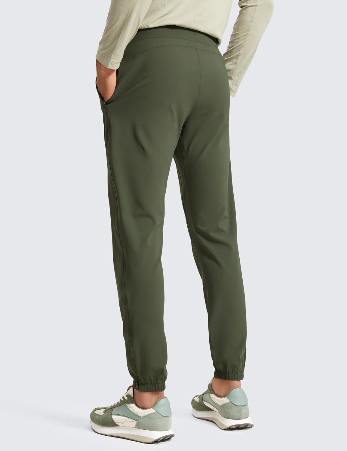 image:imageCRZ YOGA 4Way Stretch Athletic Joggers for Men 3032 Track Golf Gym Workout Hiking Pants with PocketsDark Olive