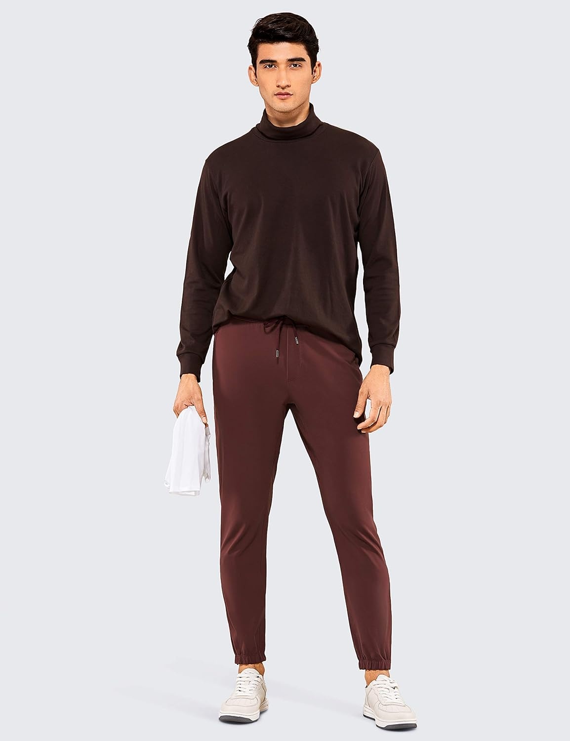 image:imageCRZ YOGA 4Way Stretch Athletic Joggers for Men 3032 Track Golf Gym Workout Hiking Pants with PocketsDark Red
